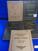 Five WW2 Era Parts & Maintenance Manuals