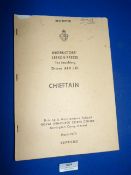 Chieftan Tank Instructors Precis 1973