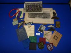Mixed Lot of Ephemera, Cloth Badges, Matchbox Holder etc