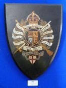 Hand Painted Commemorative Plaque - London Rifle Brigade (~30x23cm)