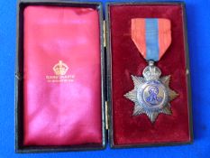 Edward VII Star Type Imperial Service Medal with Original Case