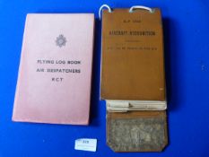 Unused RCT Log Book & Aircraft Recognition Manual Dated 1940