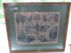 Print Representing First Regiment RMP