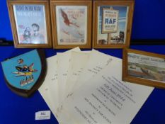 Four Framed Military Posters, Royal Tournament Plaque & Six D Day Commemoration Booklets