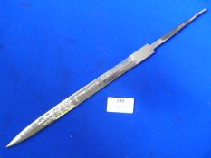 WWII Era Presentation RAF Dagger Blade with Etched Design