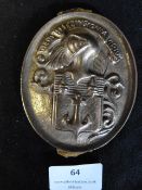 French Brass Naval Plaque ~10x8.5cm