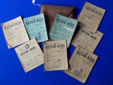 Leather Pouch With Post War Ration Books