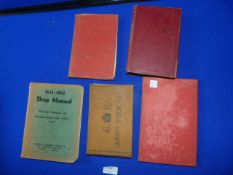 Five Vintage Military Books & Manuals Including Instructions to Field Revisers, Driving & Engineerin
