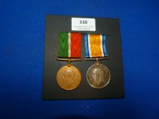 WW1 War Medal and War Service Medal to John Stafford