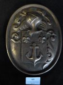 French Brass Naval Plaque ~19.5x15.5cm