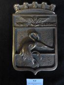 French Brass Naval Plaque ~16.5x10cm