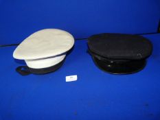 Navy Cap and an Unknown Civilian Peaked Cap