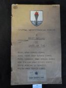 Record of Units of the Central Mediterranean 1945 ~32.5x21x1.5cm (cover loose)