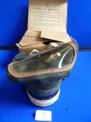 British Civilian Gas Mask with Box (damage to one strap)
