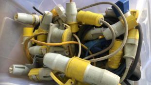 * Box of 110v and 240v plugs