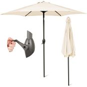 * 5x Ivory Middle Pole Umbrella. Parasol 2.7m Diameter. Steel Frame. 180g Polyester.