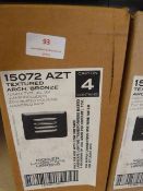 *Four Textured Arch. Bronze Louver Faced Light Fit