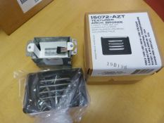 *Four Textured Arch. Bronze Louver Faced Light Fit