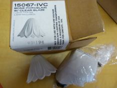 *Four Bone Porcelain with Clear Glaze Light Fittin