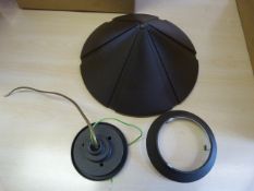 *Textured Arch. Bronze Light Holder with Shade K-15211-AZT