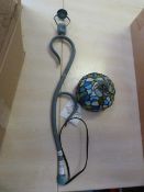 *Verdigris Light Fitting with Tiffany Style Shade 15033-VG