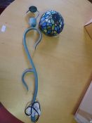 *Verdigris Light Fitting with Tiffany Style Shade K-15033