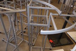 * 6 x silver mobile 4 way adjustable clothes rails - includes semi-circle arms