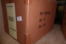 * Box of 24 white mugs 12 oz