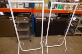 * Two white clothes rails collapsible 650 long each
