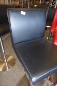* Beauticians black chair adjustable gas strut black with brushed stainless base