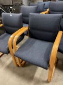 *8 x low lounge chairs. 7 x flat style, 1 x pleated