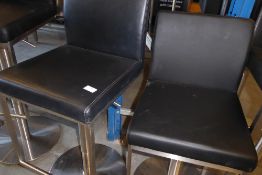 * pair of good quality black and chrome gas lift chairs