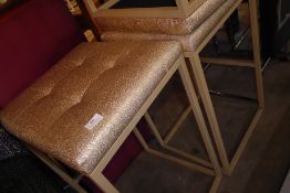 * 3 x gold square stools