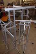 * 6 x silver mobile 4 way adjustable clothes rails