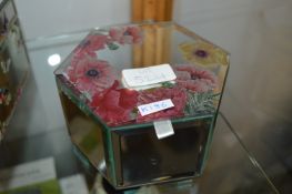 Mirrored Poppy Design Jewellery Box