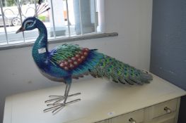 *Evergreen Life Sized Metal Peacock
