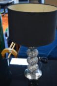 Mosaic Effect Table Lamp with Black Shade