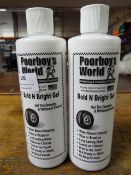 *2x 500ml of Poorboy's World Bold & Bright Gel Tyre Dressing & Whitewall Cleaner
