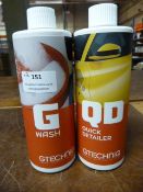 *1x 500ml of Gtechniq G Wash, and 1x 500ml of Gtechniq QD Quick Detailer