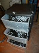 *Set of Three Drawers Containing Hand Spray Parts