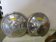 Two Hub Cap Embossed with Armstrong Sidley Chrome