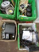 Four Boxes of Car Radios, Radio Cassettes, and Speakers, etc.