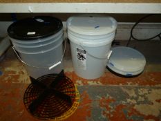 *Two Grit Gard Bucket with Attachments and Grit Guards