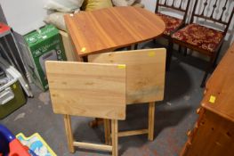 Drop Leaf Table and Two Folding Tables