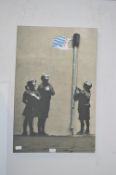 Banksy Style Canvas Wall Print