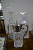 Three Glass Decanters