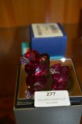 Two Red Swarovski Crystal Ducks