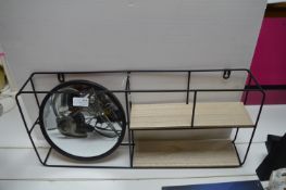 Bathroom Shelf Rack with Mirror