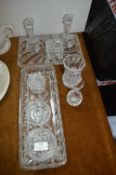 Pressed Glass Dressing Table Sets etc.