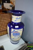 Large Blue Pottery Vase